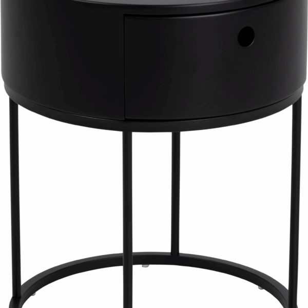 Natbord Signature Belenya sort MDF sengebord med skuffe 40Ã40Ã51 cm